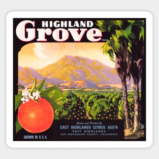 Highland Grove Brand Label Sticker